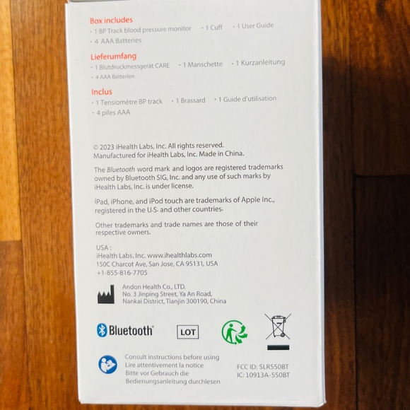 iHealth Smart Blood Pressure Monitor, Bluetooth Compatible - NEW IN SEALED BOX - Picture 11 of 12